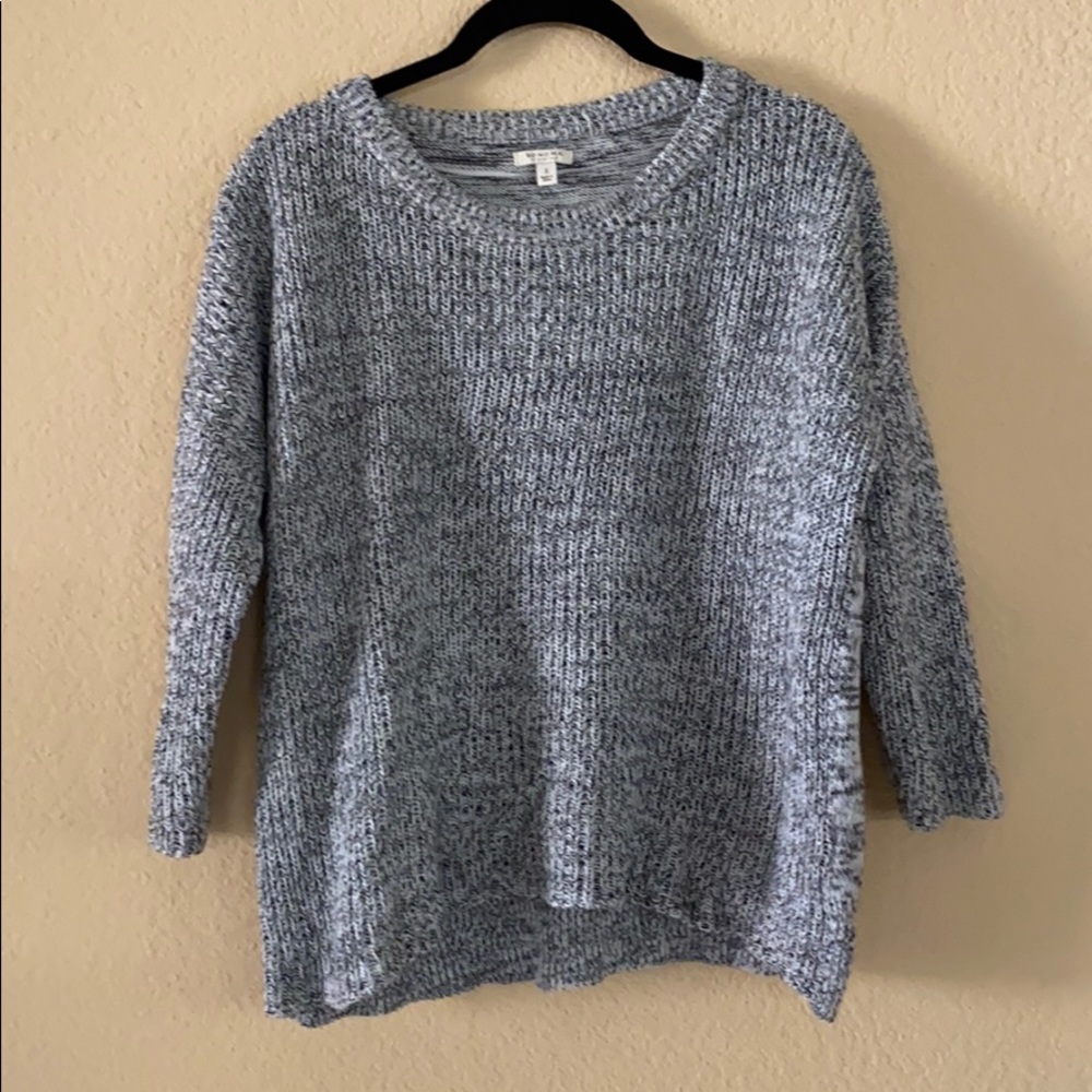 Sonoma Gray and White Sweater